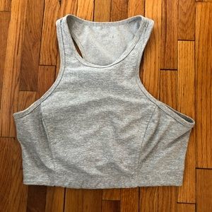 Outdoor Voices Gray High Neck Sports Bra